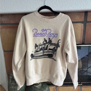 Beach Boys Vintage style cream crewneck sweatshirt size medium